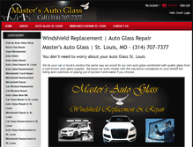 Tablet Screenshot of mastersautoglass.com